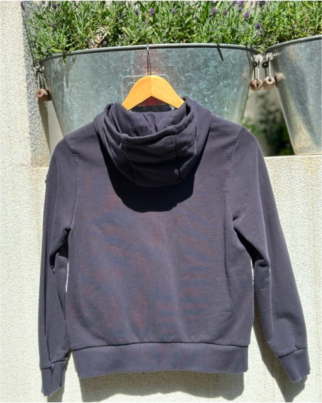Mikina dětská Moncler modrá s kapucí